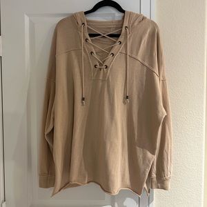Aerie Lace Up Hoodie